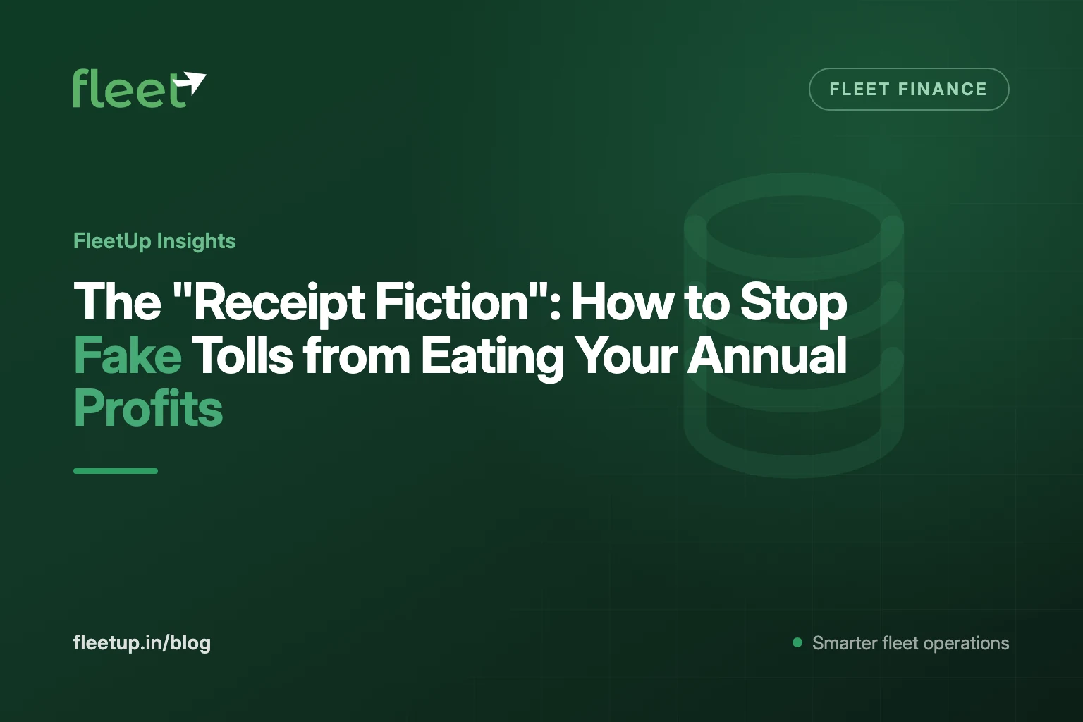 The "Receipt Fiction": How to Stop Fake Tolls from Eating Your Annual Profits