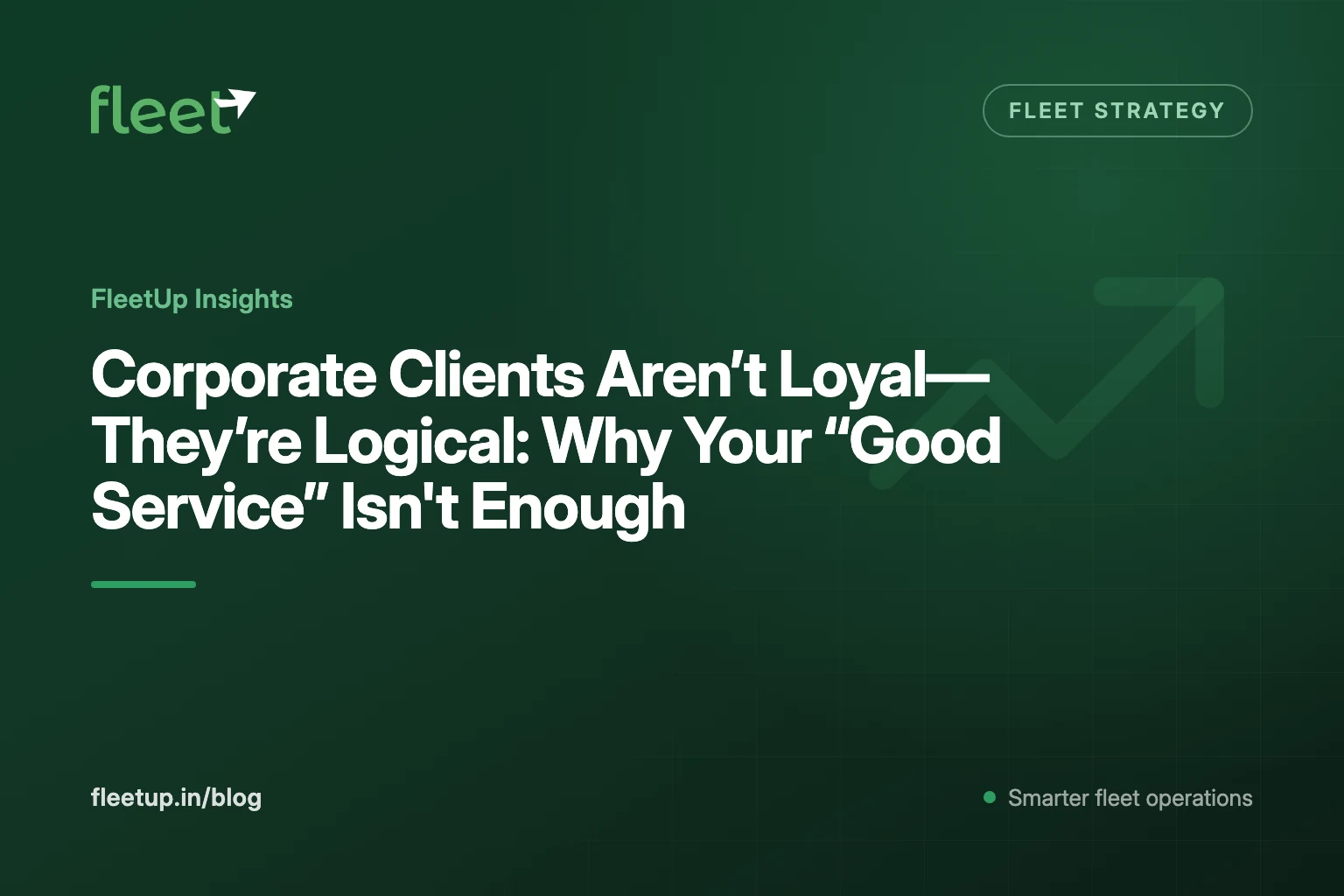 Corporate Clients Aren't Loyal—They're Logical: Why Your "Good Service" Isn't Enough