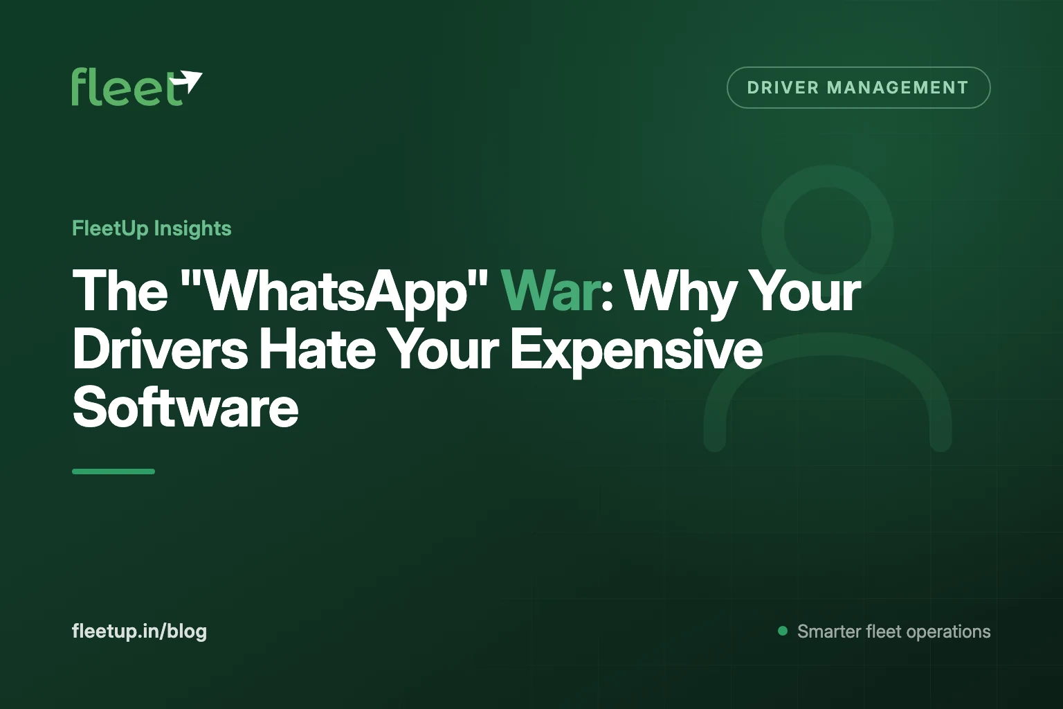 The "WhatsApp" War: Why Your Drivers Hate Your Expensive Software