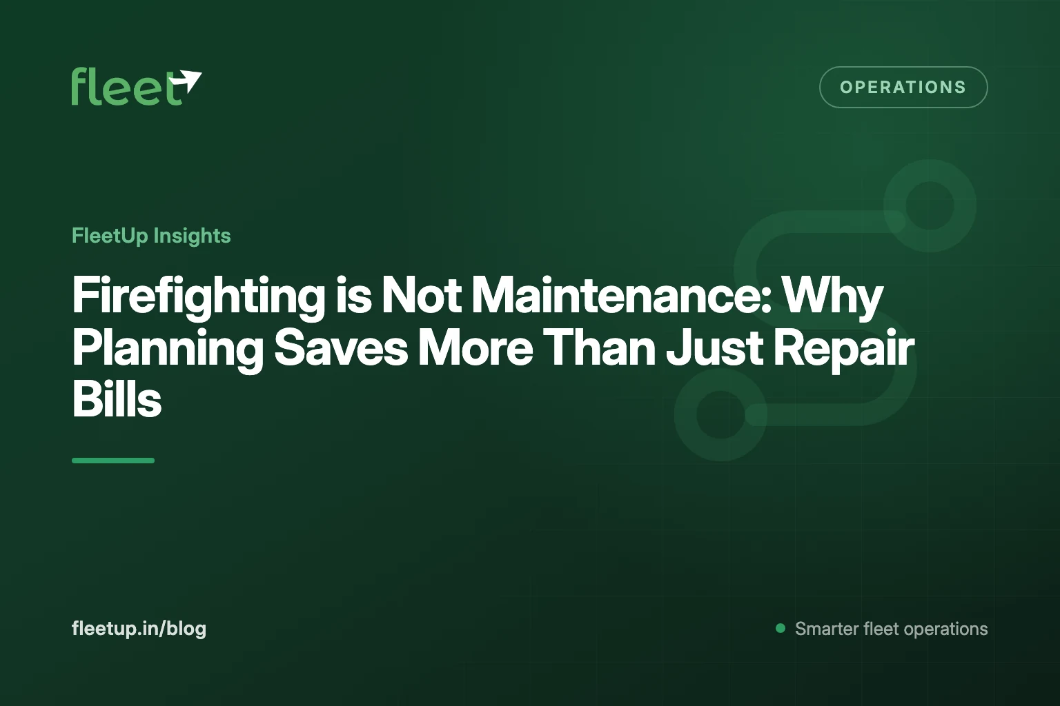Firefighting is Not Maintenance: Why Planning Saves More Than Just Repair Bills
