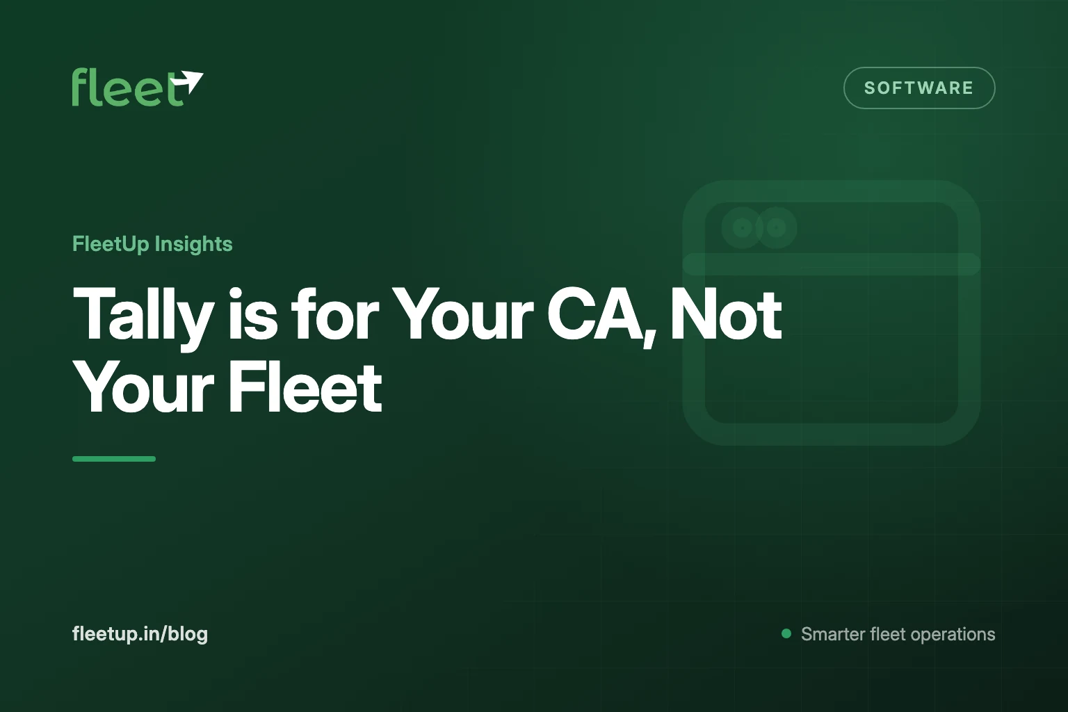 Tally is for Your CA, Not Your Fleet